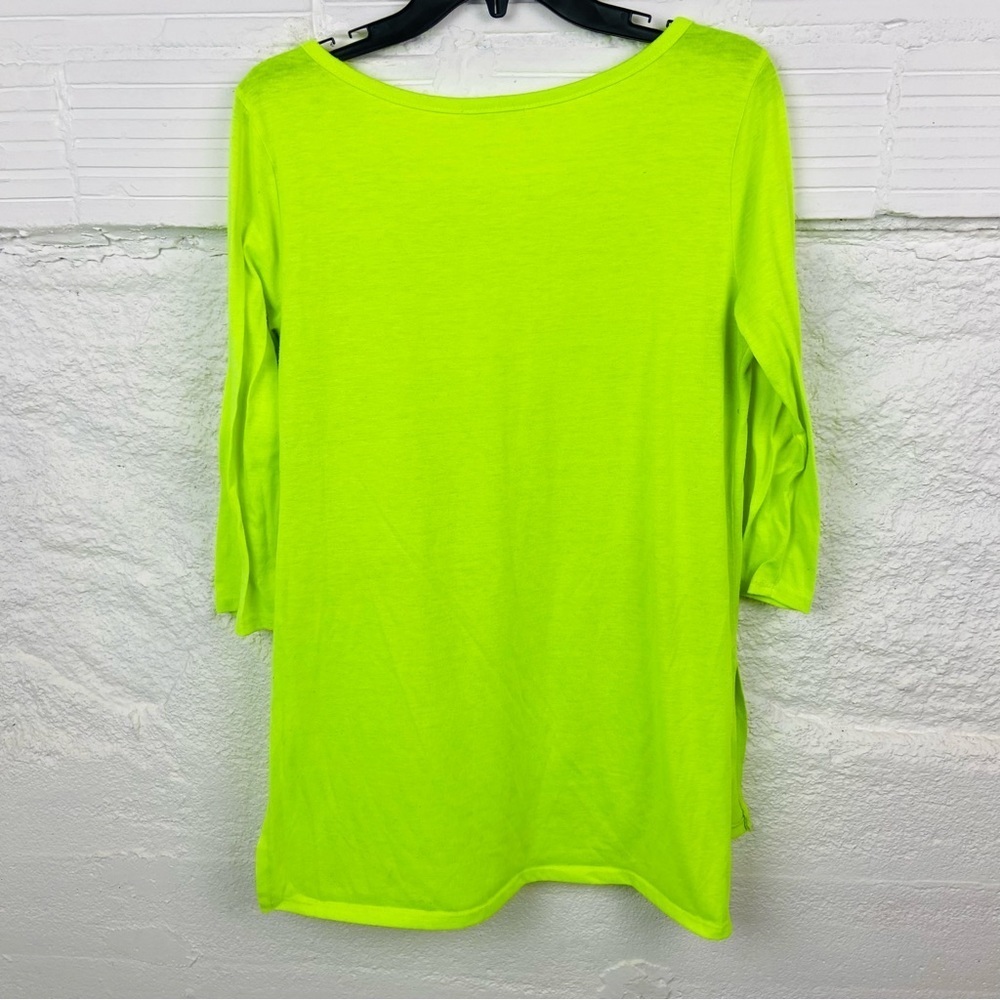 GIANNI BINI lime Green long sleeve shirt size medium - Picture 12 of 17